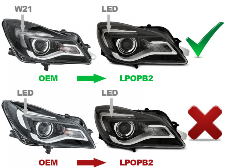 LED Tagfahrlicht Scheinwerfer für Opel Insignia Lim./Kombi 13-17 schwarz